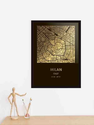Постер "Милан / Milano" фольгированный А3 | 6378795