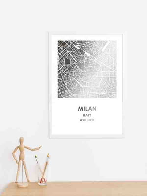Постер "Милан / Milano" фольгированный А3 | 6378800