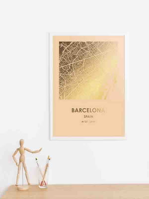 Постер "Барселона / Barcelona" фольгований А3 | 6378808