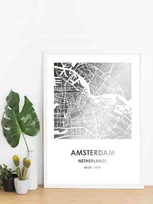 Постер "Амстердам / Amsterdam" фольгований А3 | 6378818