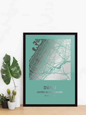 Постер "Дубай / Dubai" фольгированный А3 | 6378823