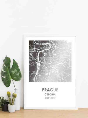 Постер "Прага / Prague" фольгированный А3 | 6378836
