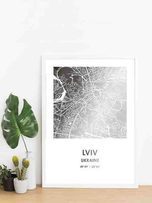 Постер "Львов / Lviv" фольгированный А3 | 6378842