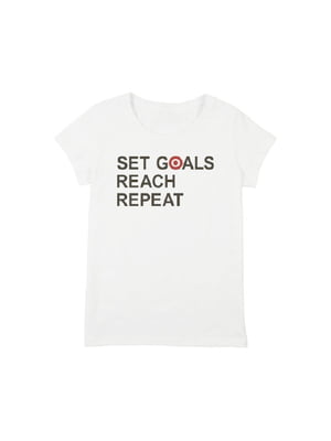 Футболка жіноча "Set Goals Reach Repeat" | 6380696