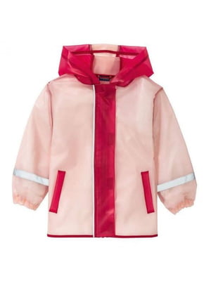 Куртка-дощовик прозора рожева | 6371907