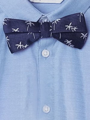 Краватка-метелик синя з малюнком | 6372067