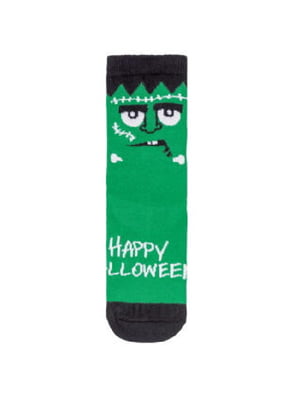 Шкарпетки середньої довжини зелені з малюнком | 6372218