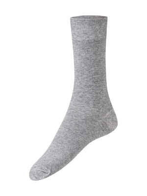 Шкарпетки однотонні високі сірі | 6373498