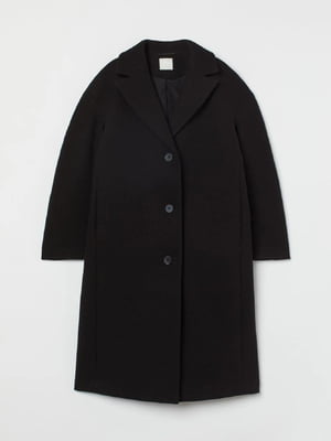 Пальто черное на пуговицах | 6373838