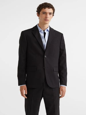 Пиджак черный на две пуговицы | 6373897