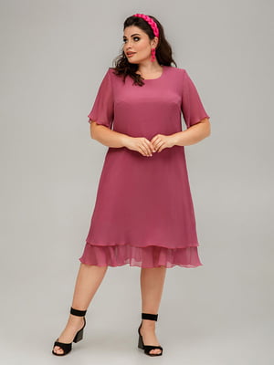 Платье А-силуэта цвета дымчатой розы | 6382555