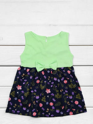 Сукня синьо-зелена в квітковий принт | 6386755