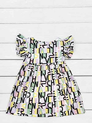 Сукня різнокольорова в абстрактний принт | 6387579