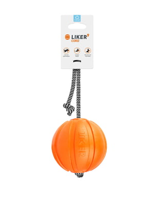 Игрушка для собак Liker Cord 9 Мячик со шнуром для собак крупных пород | 6388110