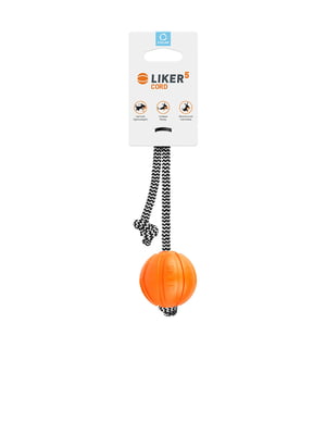 Игрушка для собак Liker Cord 5 Мячик со шнуром для щенков и собак мелких пород | 6388117