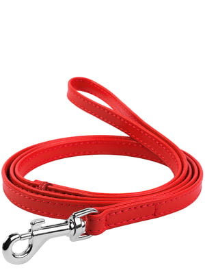 Кожаный поводок для собак Glamour 122 см 9 мм Красный | 6388123