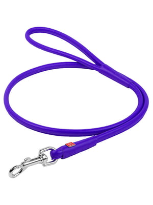 Круглый кожаный поводок для собак Glamour 183 см 4 мм Фиолетовый | 6388200