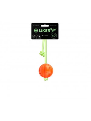 Іграшка для собак Liker Lumi 5 М'ячик зі шнуром, що світиться у темряві | 6388392