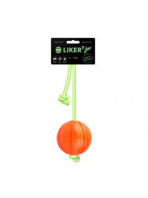 Іграшка для собак Liker Lumi 7 М'ячик зі шнуром, що світиться у темряві | 6388393
