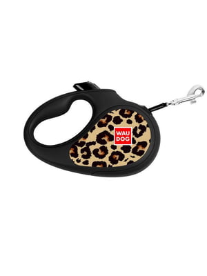 Поводок-рулетка с рисунком "Леопард", размер S, для собак до 15 кг, 5 м | 6388554
