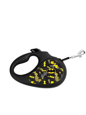 Повідець-рулетка з малюнком "Бетмен Візерунок", розмір M, для собак до 25 кг, 5 м | 6388699