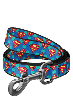 Нейлоновий повідець для собак Nylon з малюнком "Супермен Логотип" 122 см, 15 мм | 6388761