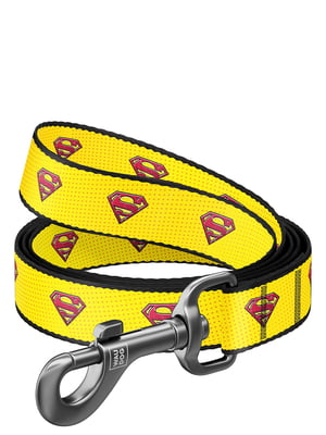 Нейлоновий повідець для собак Nylon з малюнком "Супермен 2" 122 см 20 мм | 6388795