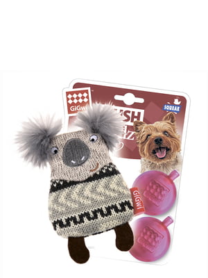 Игрушка для собак Plush Коала с пищалкой, текстиль, 10 см | 6389303
