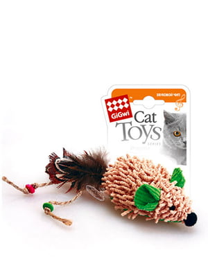 Іграшка для котів Melody chaser Миша з електронним чіпом, текстиль, перо, 7 см | 6389310