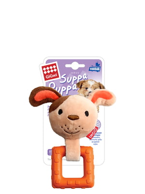Іграшка для собак Suppa Puppa Собачка з пищалкою, текстиль/гума, 15 см | 6389311