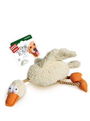 Іграшка для собак Catch&fetch Качка з пищалкою, текстиль, мотузка, 36 см | 6389315