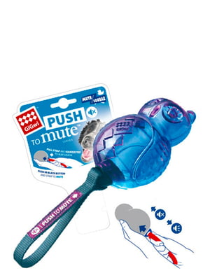 Игрушка для собак Push to mute Сова с отключаемой пищалкой, TPR Резина, нейлон, 14 см | 6389334