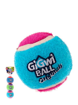 Іграшка для собак Ball Три м'ячі з пищалкою, тенісна гума, 8 см | 6389341