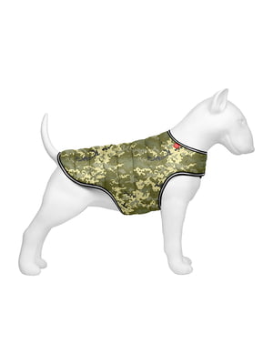 Курточка-накидка для собак, малюнок "Мілітарі", розмір S | 6392289