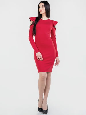 Платье-футляр красное | 6383580