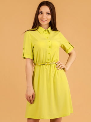 Платье А-силуэта лимонного цвета | 6383611
