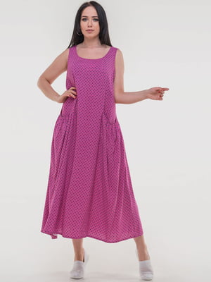 Платье А-силуэта малинового цвета | 6383635