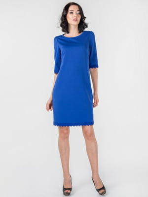 Сукня-футляр кольору електрик | 6383697