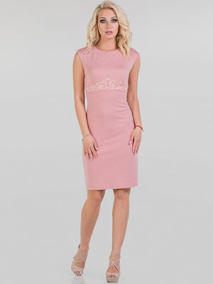 Платье-футляр розовое | 6383781