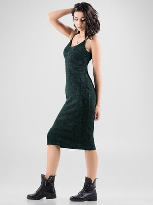Сукня у білизняному стилі темно-зелена | 6384035
