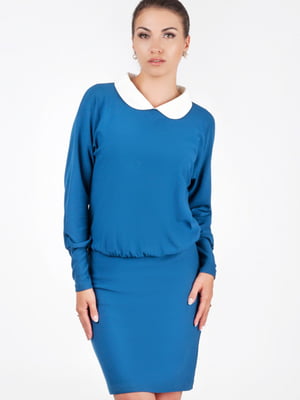 Сукня-футляр синя | 6384384