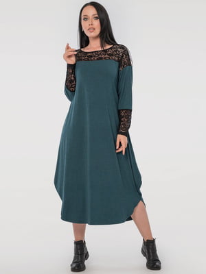 Сукня А-силуету зелена | 6384729