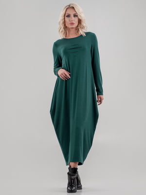 Сукня-светр зелена | 6384736