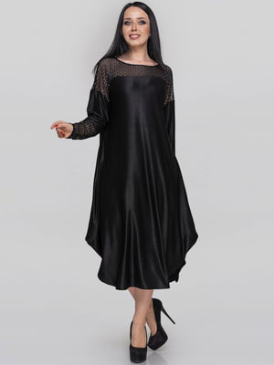 Платье А-силуэта черное | 6384870