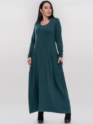 Сукня А-силуету зелена | 6384889