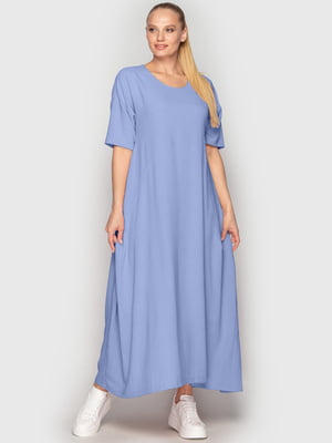 Сукня А-силуету блакитна | 6384974