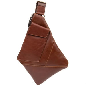 Нагрудная сумка слинг  коричневая | 6396571