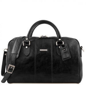 Дорожная сумка-даффл черная с логотипом бренда | 6396765