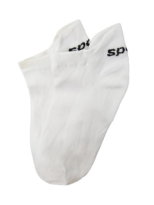 Шкарпетки короткі білі з принтом | 6397138