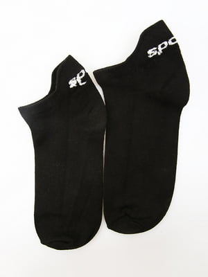 Шкарпетки короткі чорні з принтом | 6397143
